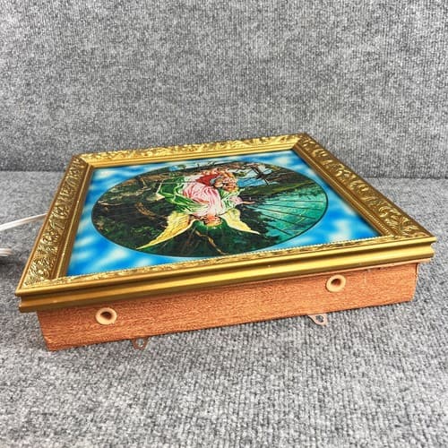 Vintage Motion Lamp Moving Picture Light Wall Display Psychodelic Guardian Angel - Thumbnail 6