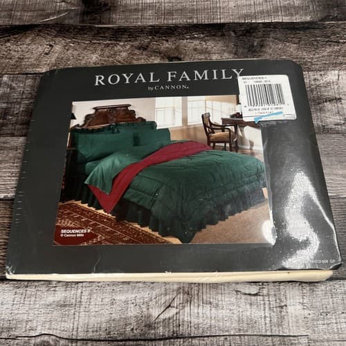 Vintage Royal Family By Cannon Sequences II Twin size Flat Sheet Off White - Thumbnail 3