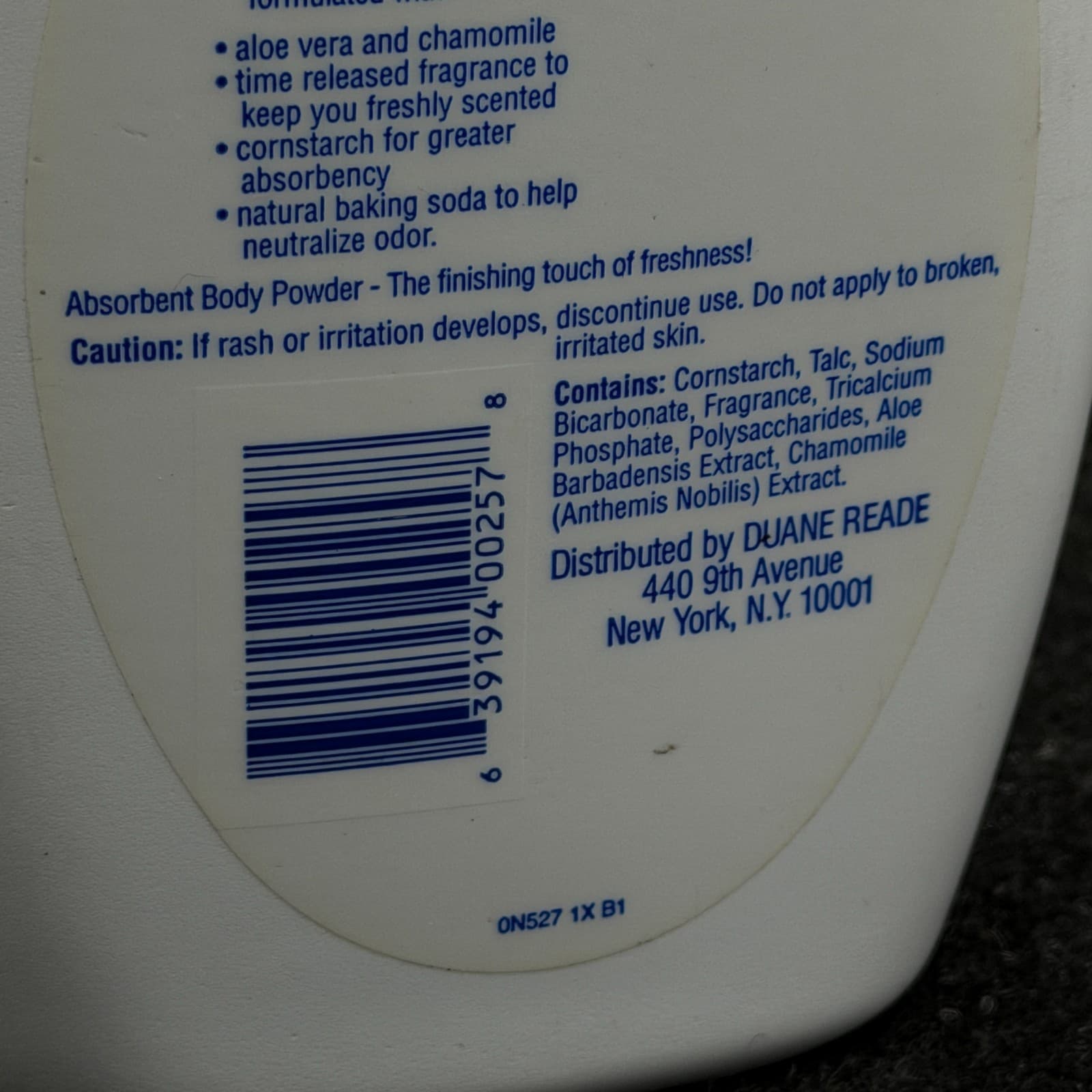 VTG Duane Reade Regular Scent Shower & Bath Absorbent Body Powder 13oz TALC - Thumbnail 8
