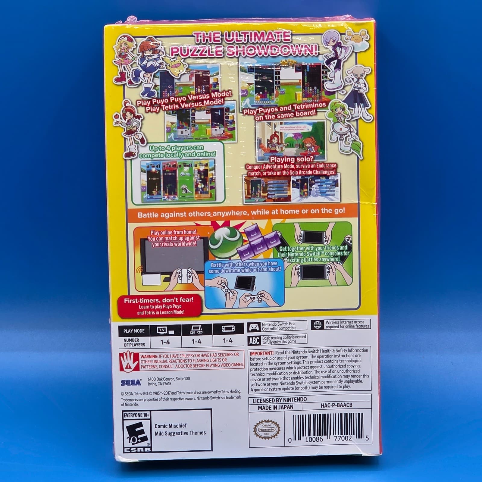 Puyo Puyo Tetris With Keychain Box Nintendo Switch Brand New Factory Sealed - Thumbnail 6