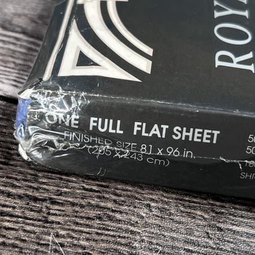 Royal Family Cannon Sequences II Full size Flat Sheet Luxury Percale Denim Blue - Thumbnail 10