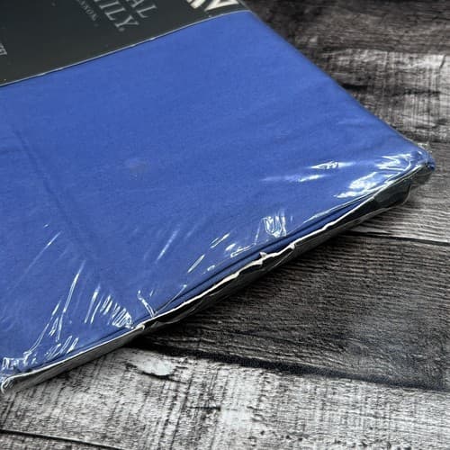 Royal Family Cannon Sequences II Full size Flat Sheet Luxury Percale Denim Blue - Thumbnail 4