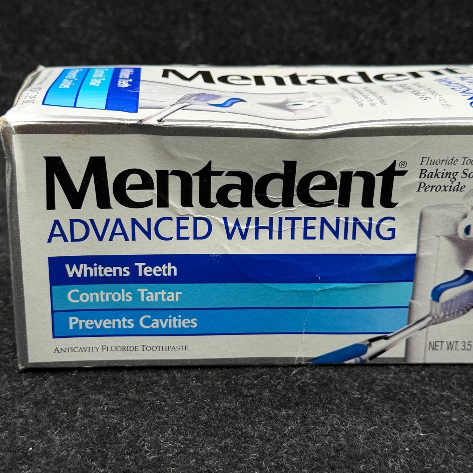 Mentadent Advanced Whitening Fluoride Toothpaste Baking Soda & Peroxide 3.5 OZ - Thumbnail 2