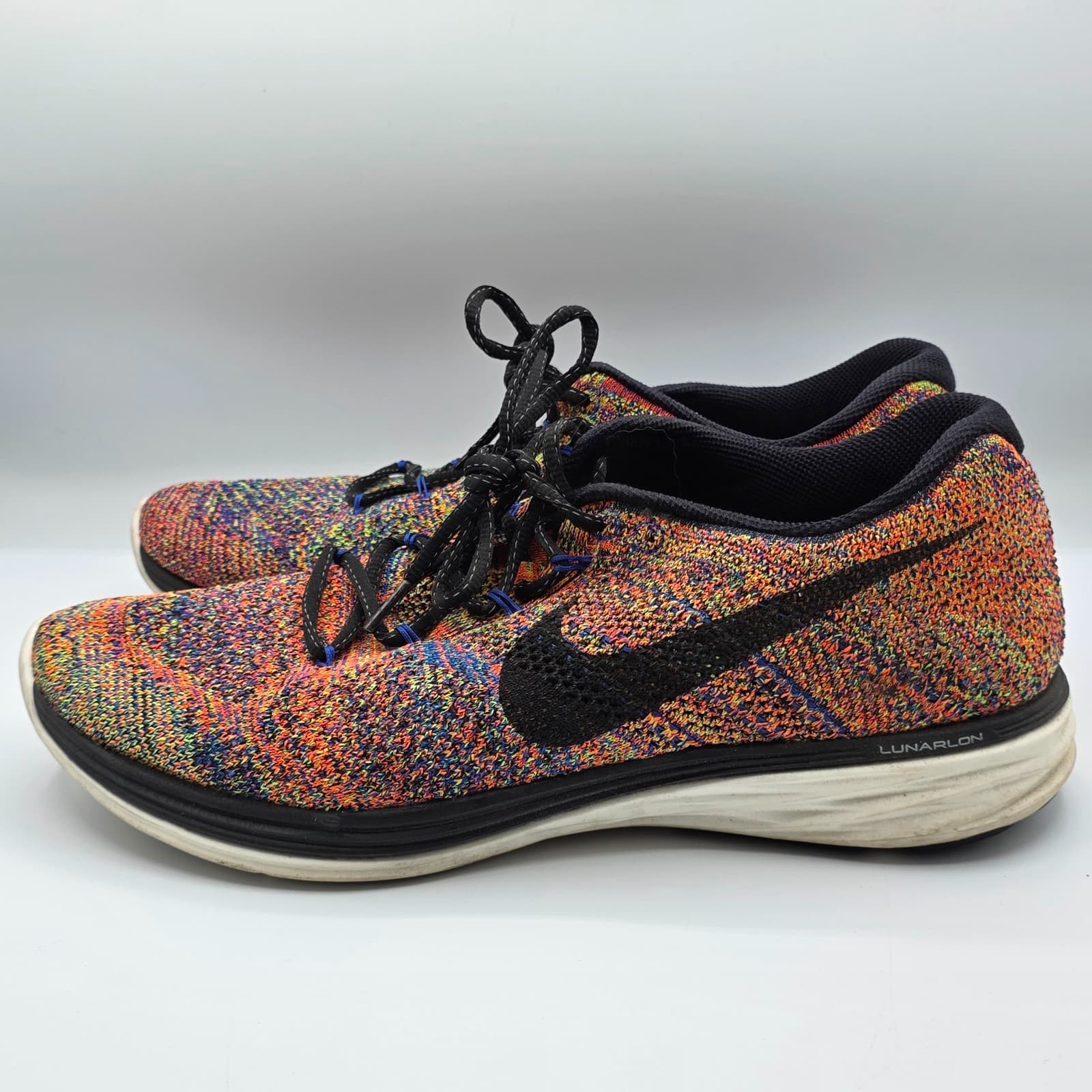 Nike Flyknit Lunar 3 Men’s Size 12 Multicolor Running Shoes Athletic Sneakers - Thumbnail 2