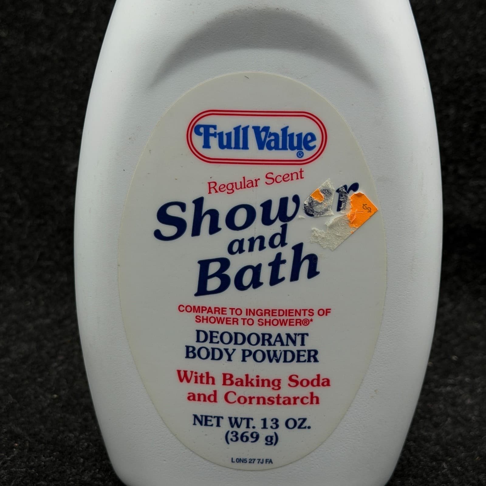 VTG Full Value Regular Scent Shower & Bath Deodorant Body Powder 13oz TALC - Thumbnail 2