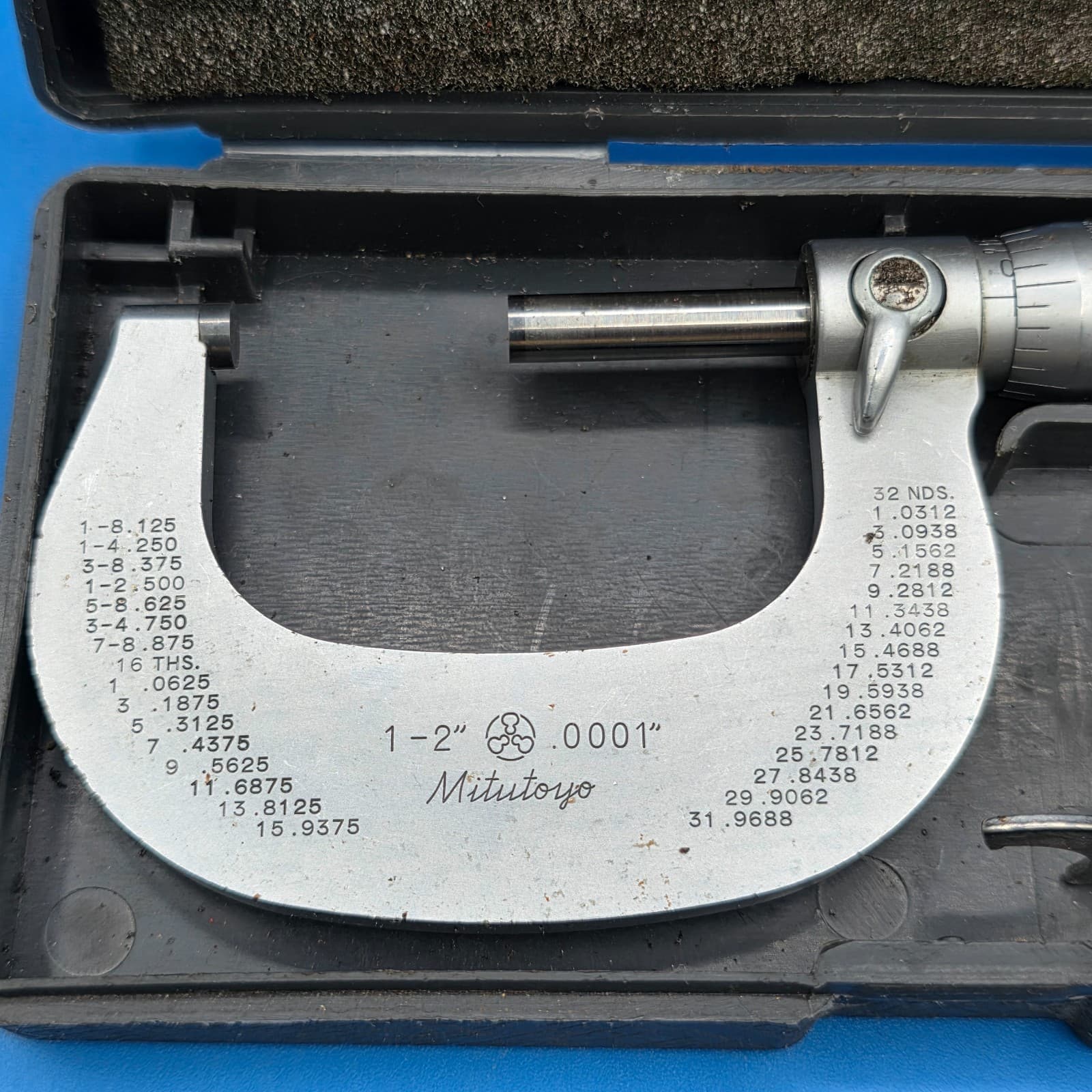 Mitutoyo No. 101-106 Outside Micrometer 1”-2” .001” Graduation in Original Case - Thumbnail 3