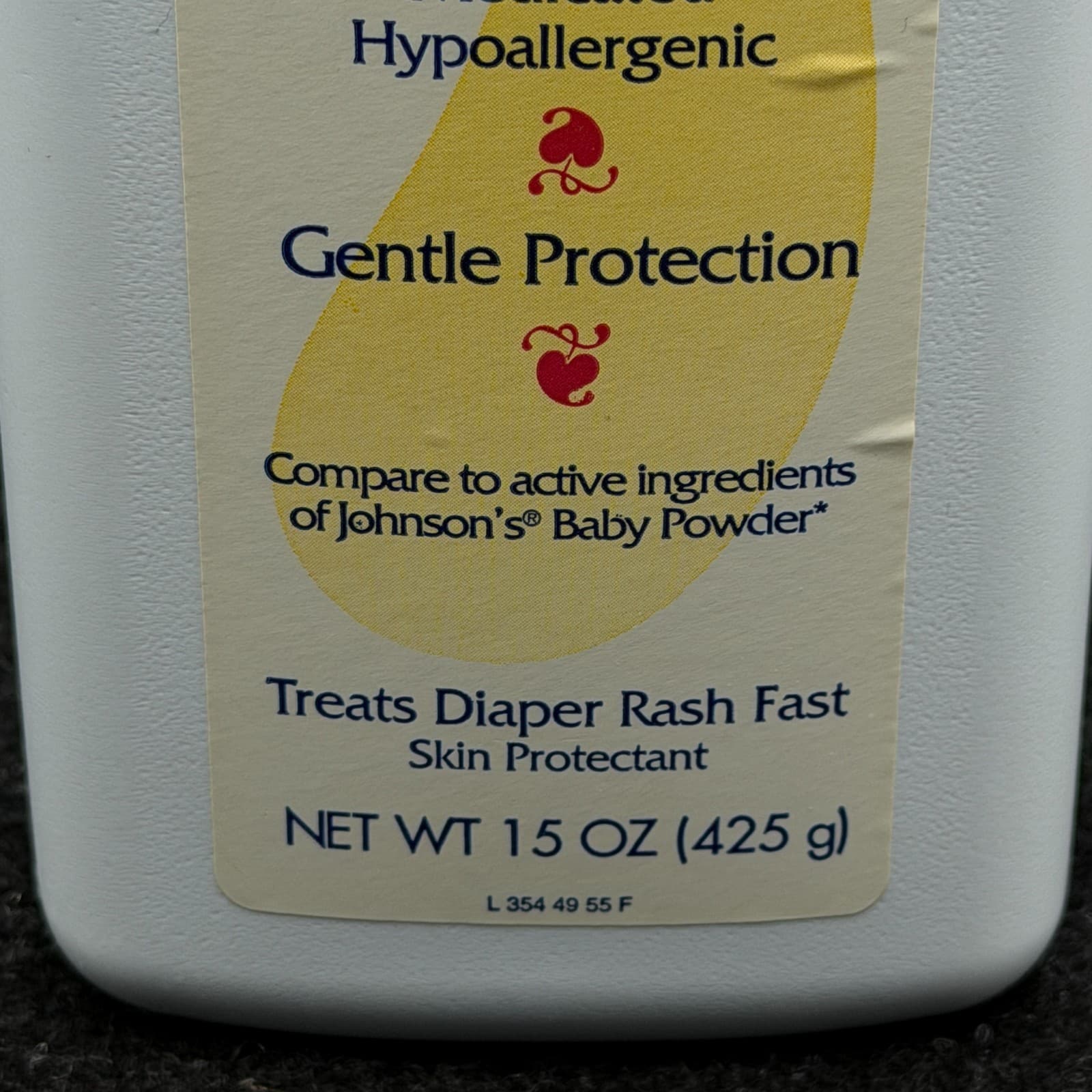 VINTAGE Pearigo Medicated Hypoallergenic Baby Powder 15oz Bottle Full - Thumbnail 3