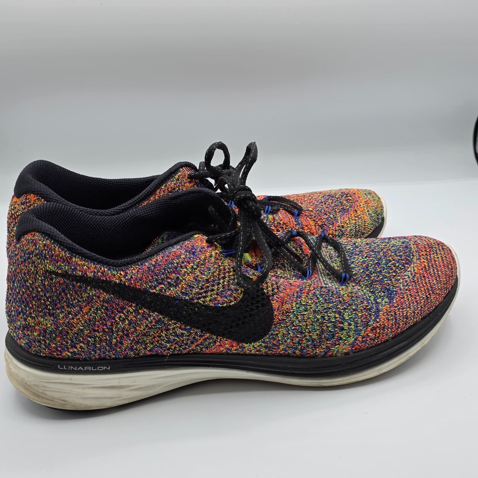 Nike Flyknit Lunar 3 Men’s Size 12 Multicolor Running Shoes Athletic Sneakers - Thumbnail 10