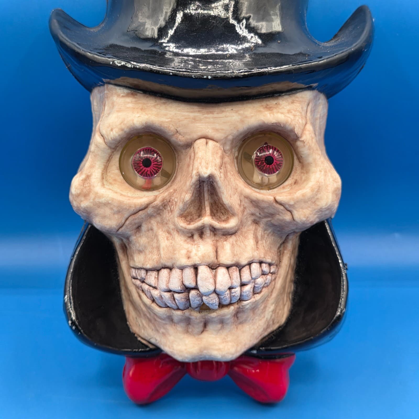 1996 Skull Wall Plaque Paper Magic Group Halloween VTG Animatronic WORKS - Thumbnail 3