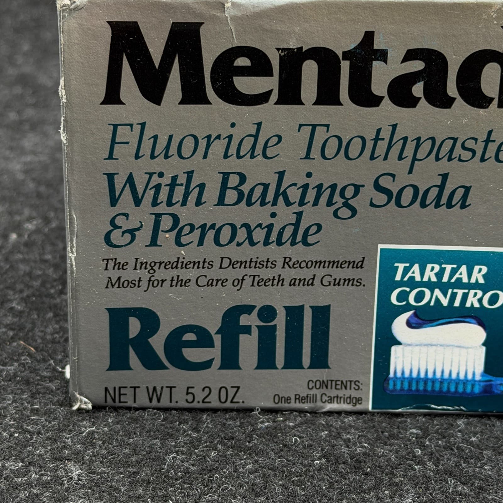Mentadent Fluoride Toothpaste Refill w/Baking Soda Peroxide Tartar Control 5.2oz - Thumbnail 2