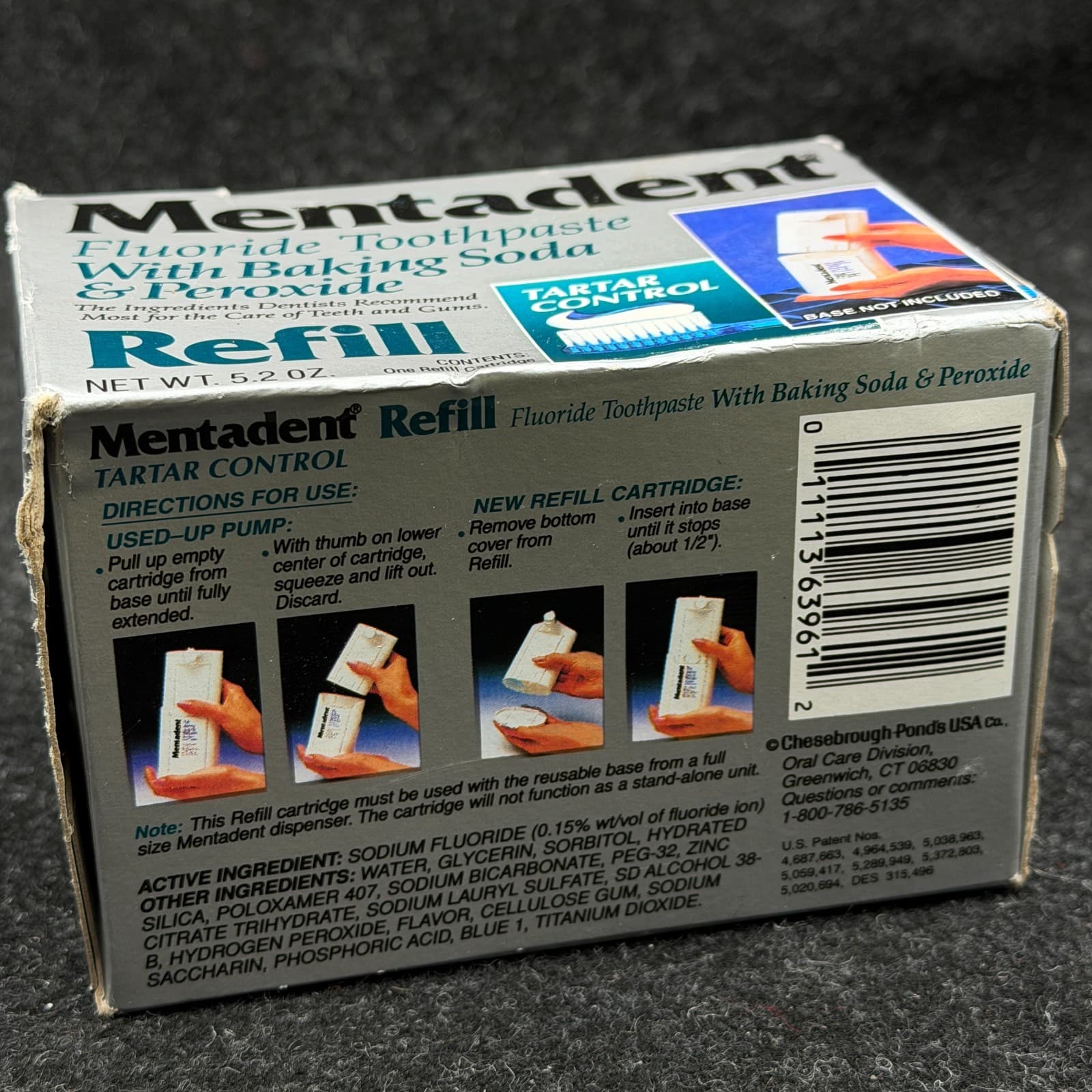 Mentadent Fluoride Toothpaste Refill w/Baking Soda Peroxide Tartar Control 5.2oz - Thumbnail 6