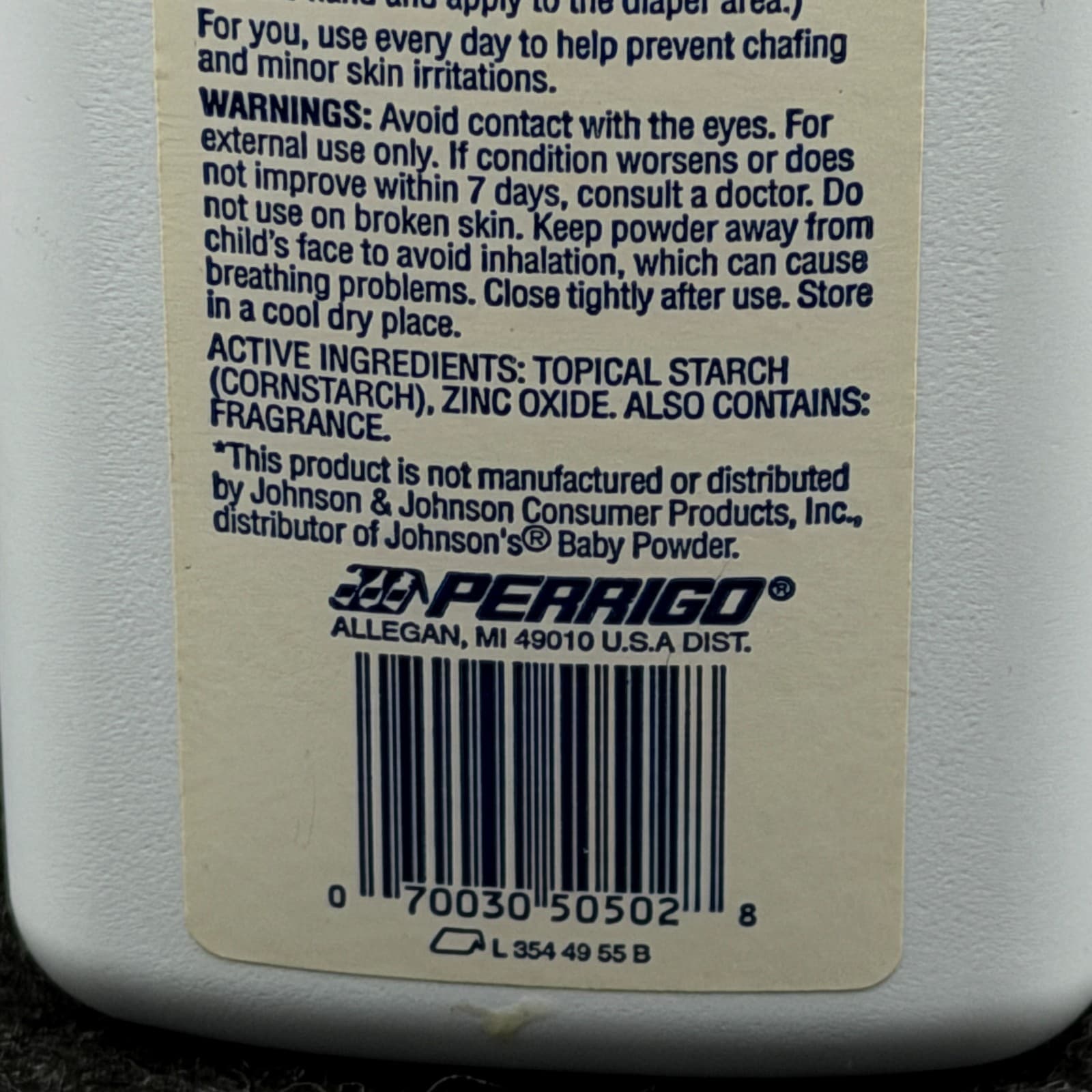 VINTAGE Pearigo Medicated Hypoallergenic Baby Powder 15oz Bottle Full - Thumbnail 6