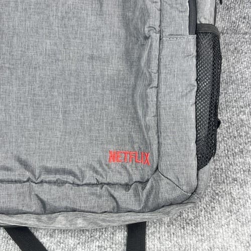 Vessel Netflix Promo Sponsored Event Gray Padding Waterproof Backpack RARE - Thumbnail 2