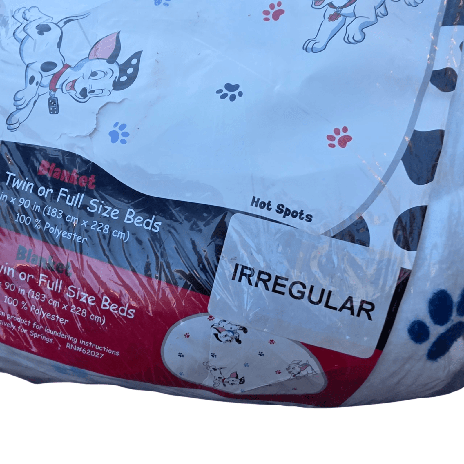 Vintage Disney 102 DALMATIANS Hot Spots Blanket 72" X 90" Springs Bed Fashion - Thumbnail 5