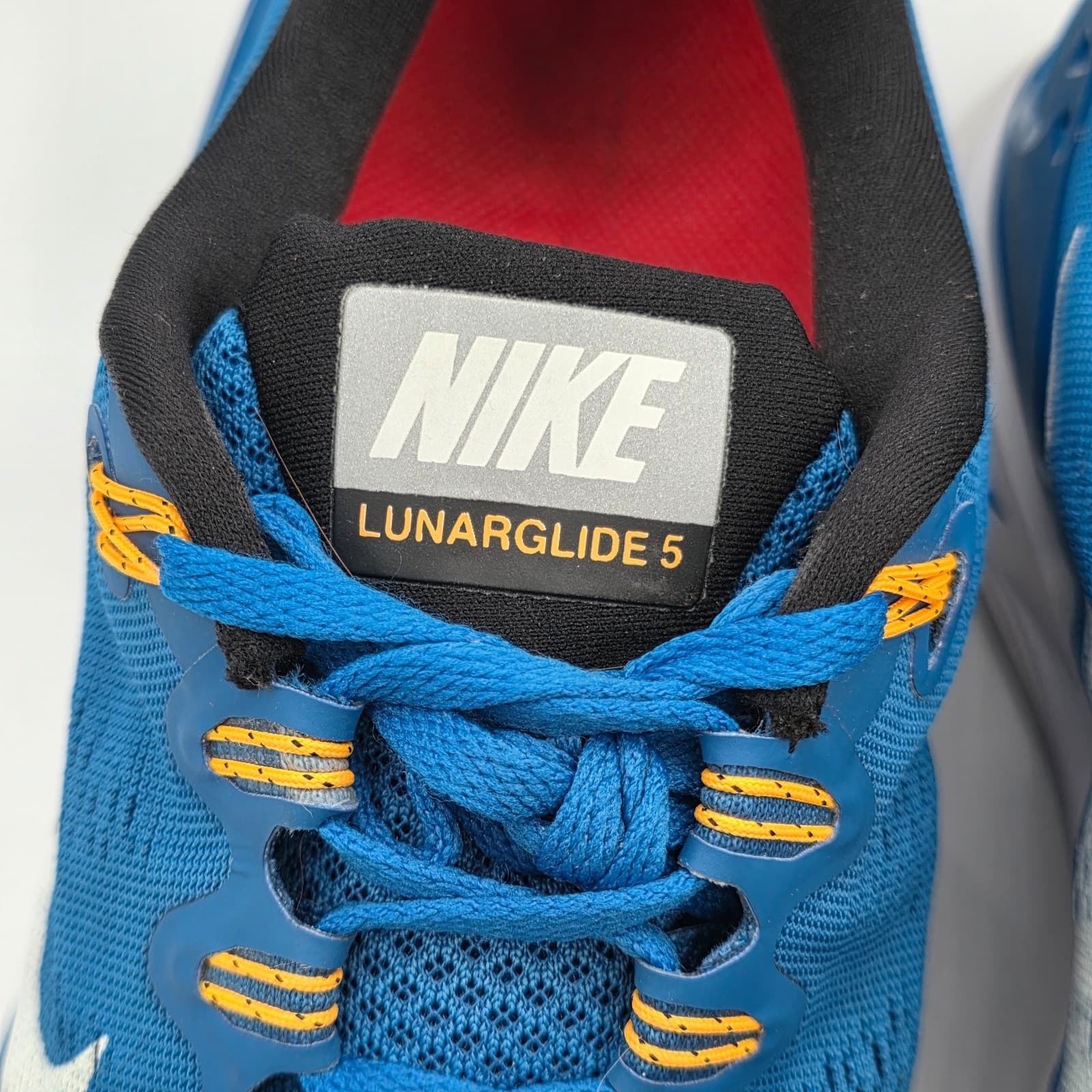Nike Lunarlon Blue Lace Up Running Shoes Mens Size US 12 Blue - Thumbnail 8