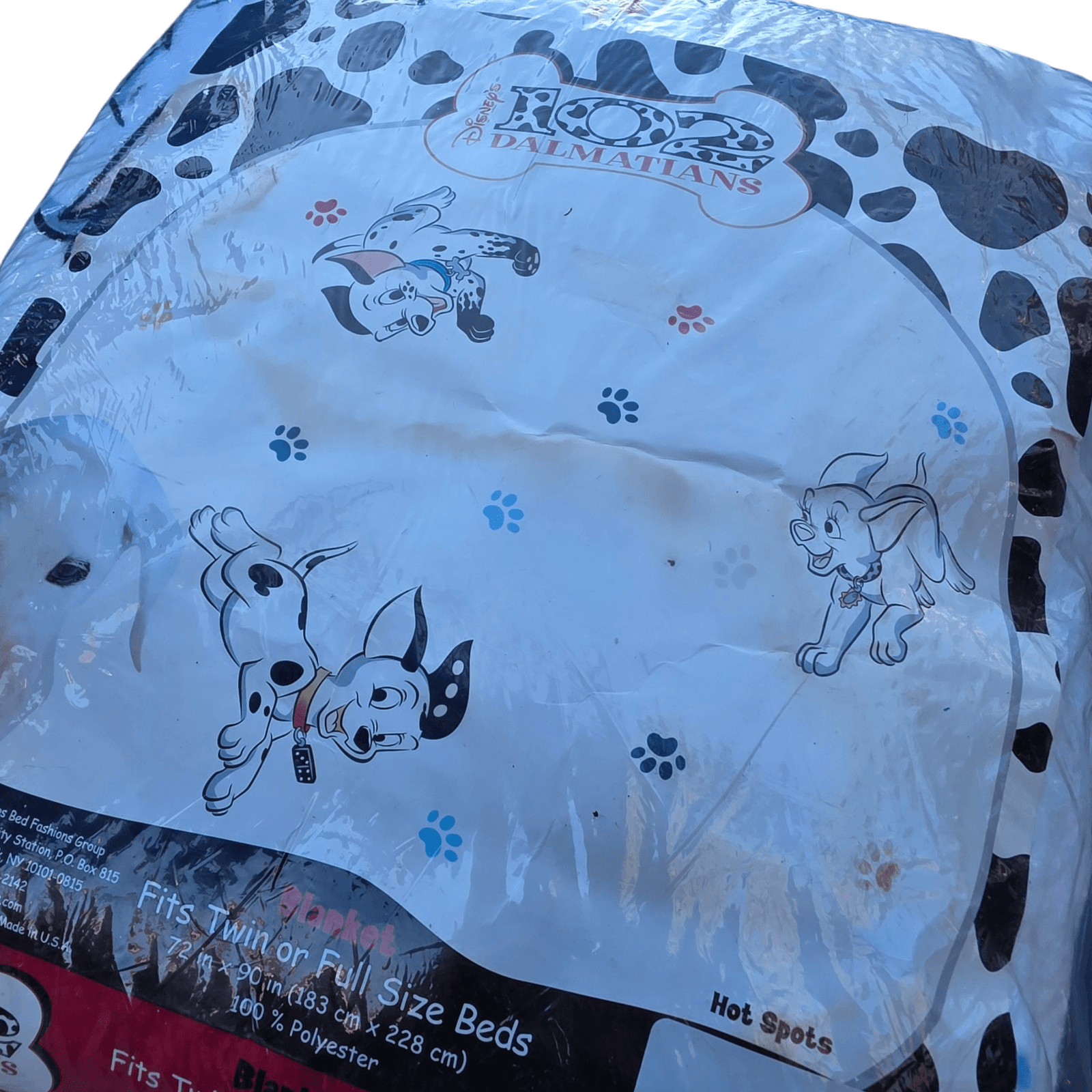 Vintage Disney 102 DALMATIANS Hot Spots Blanket 72" X 90" Springs Bed Fashion - Thumbnail 4