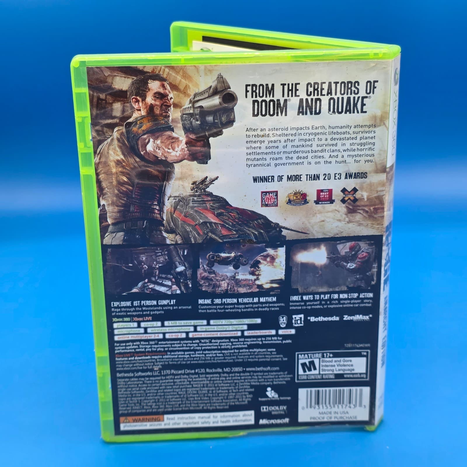 Rage (Microsoft Xbox 360, 2011) Complete with Manual CIB - Thumbnail 3
