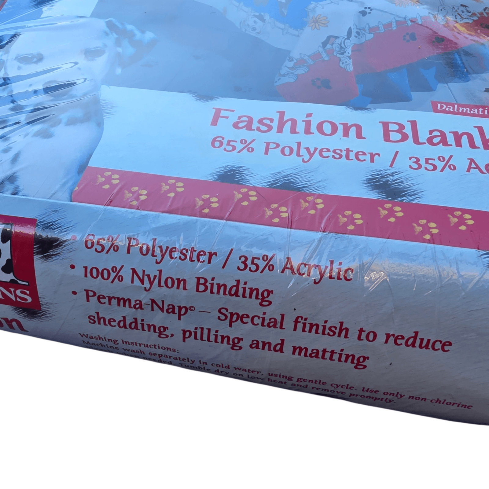 New Vintage Beacon 90's Disney 101 Dalmatians Fashion Blanket 72" x 90" USA - Thumbnail 7