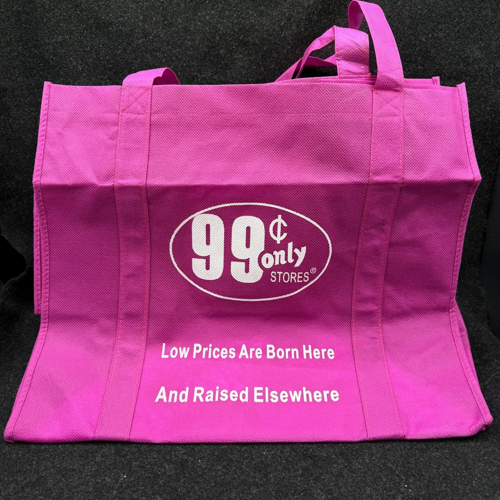 VTG 99 Cent Cents Only Store Shopping Reusable Bag tote pink large - Thumbnail 3