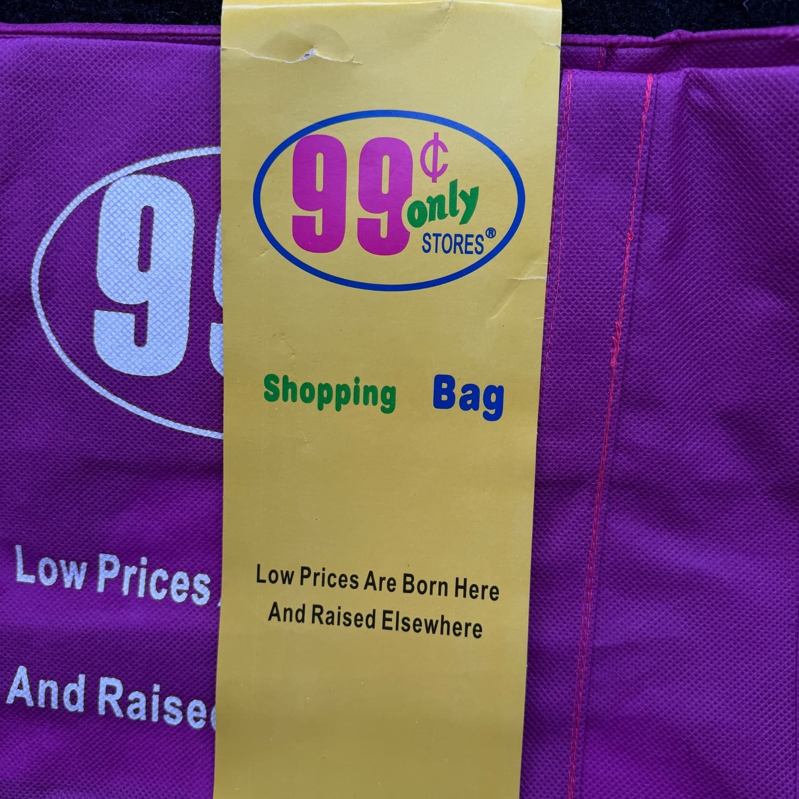 VTG 99 Cent Cents Only Store Shopping Reusable Bag tote pink large - Thumbnail 2