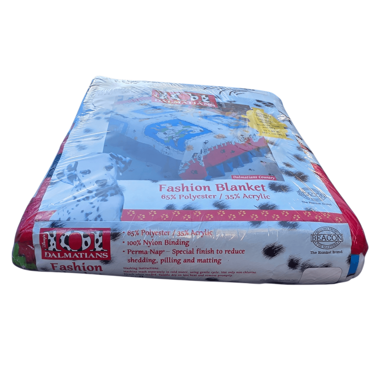 New Vintage Beacon 90's Disney 101 Dalmatians Fashion Blanket 72" x 90" USA - Thumbnail 6