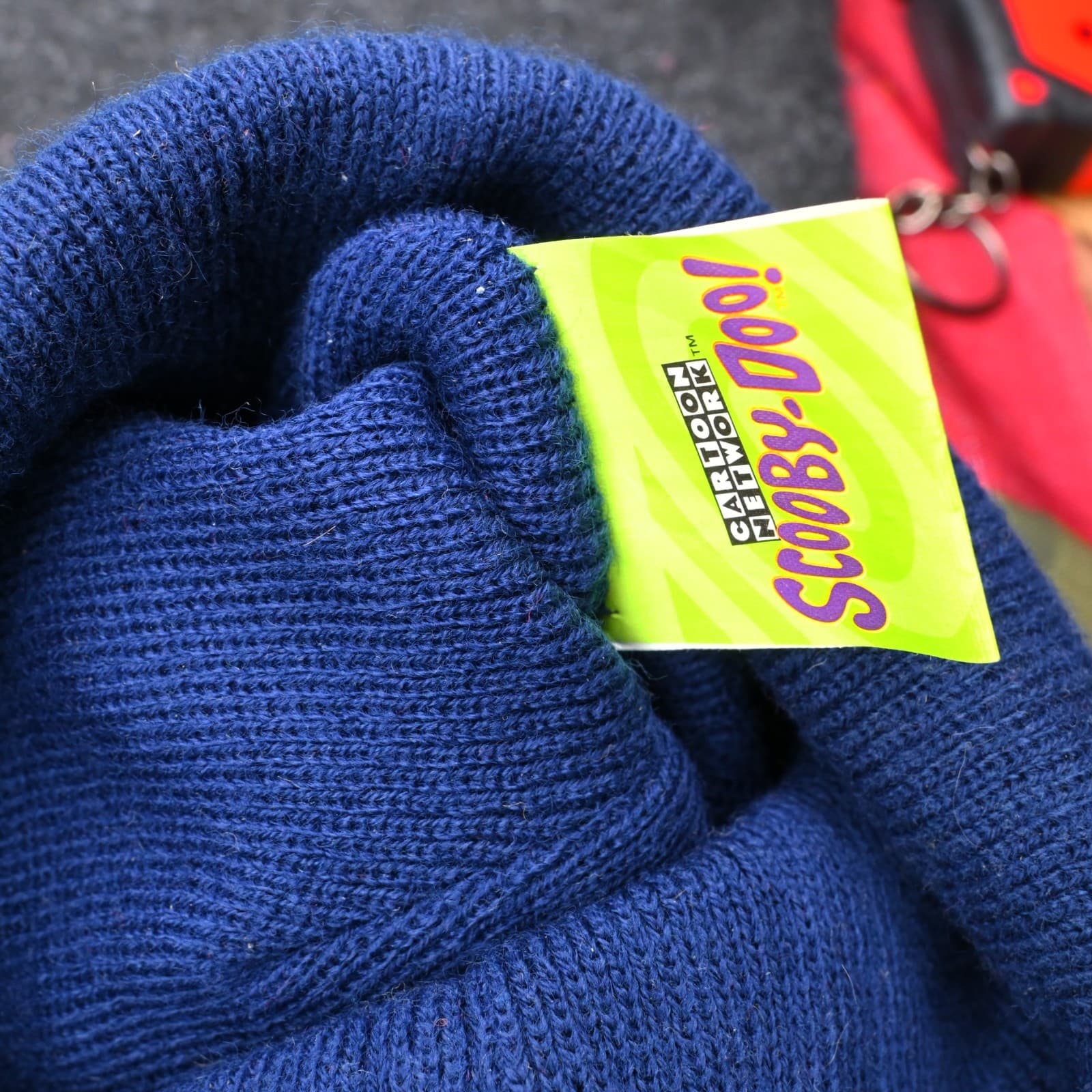 VTG '90s Scooby-Doo Beanie Hat w Pom-Pom EUC Kids 3-7yrs, Red, Blue, Yellow - Thumbnail 7