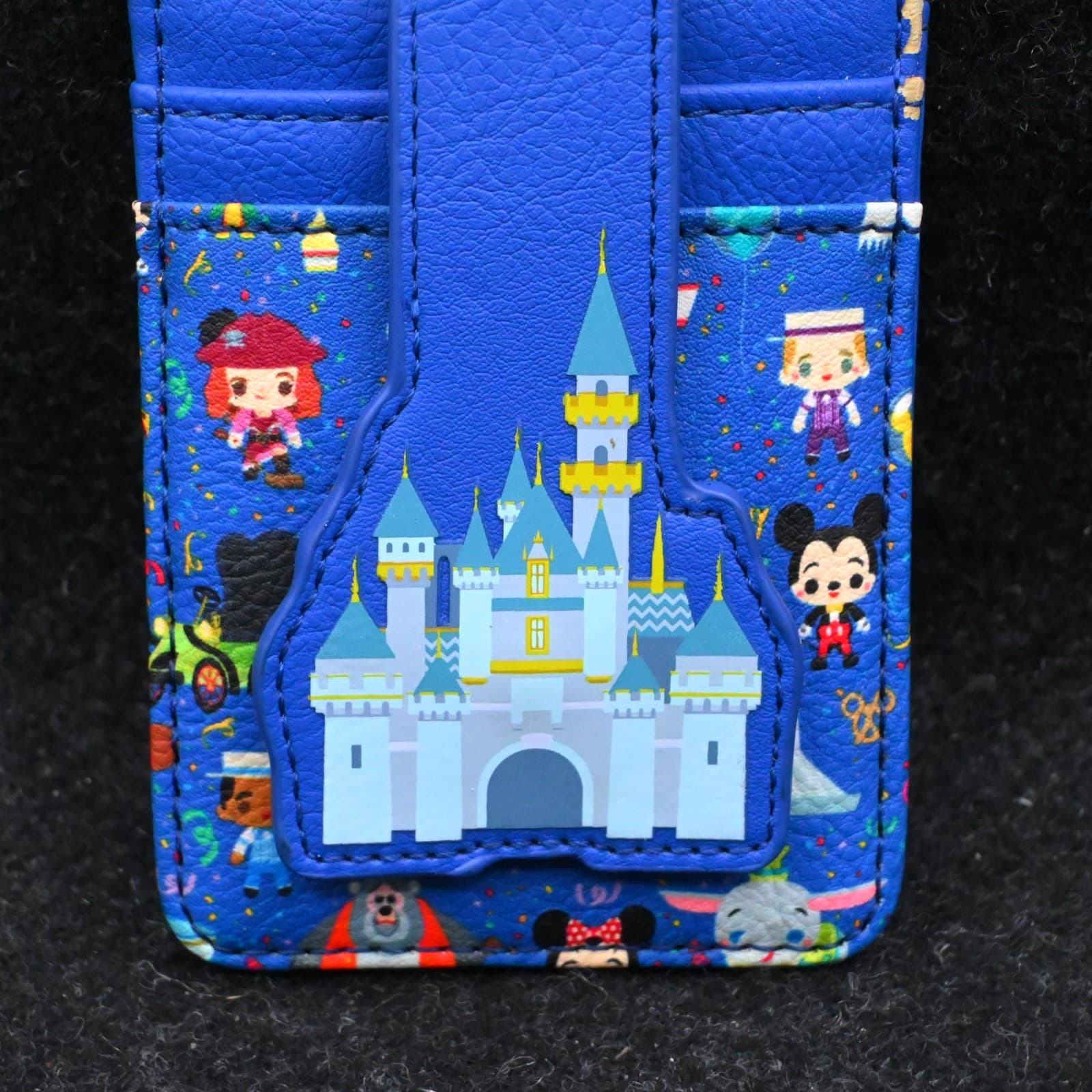 Disney Parks Blue Wallet ID Card Case Holder RFID Blocker Cinderella Castle New - Thumbnail 2