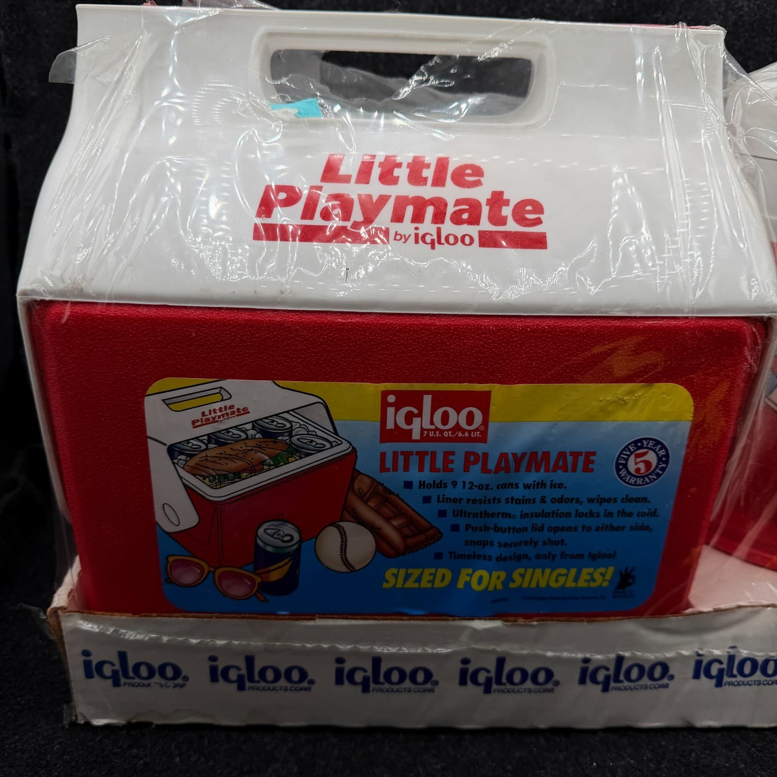 Vintage 1992 Little Playmate by Igloo Cooler & Flip Spout Jug Combo Red - Thumbnail 2
