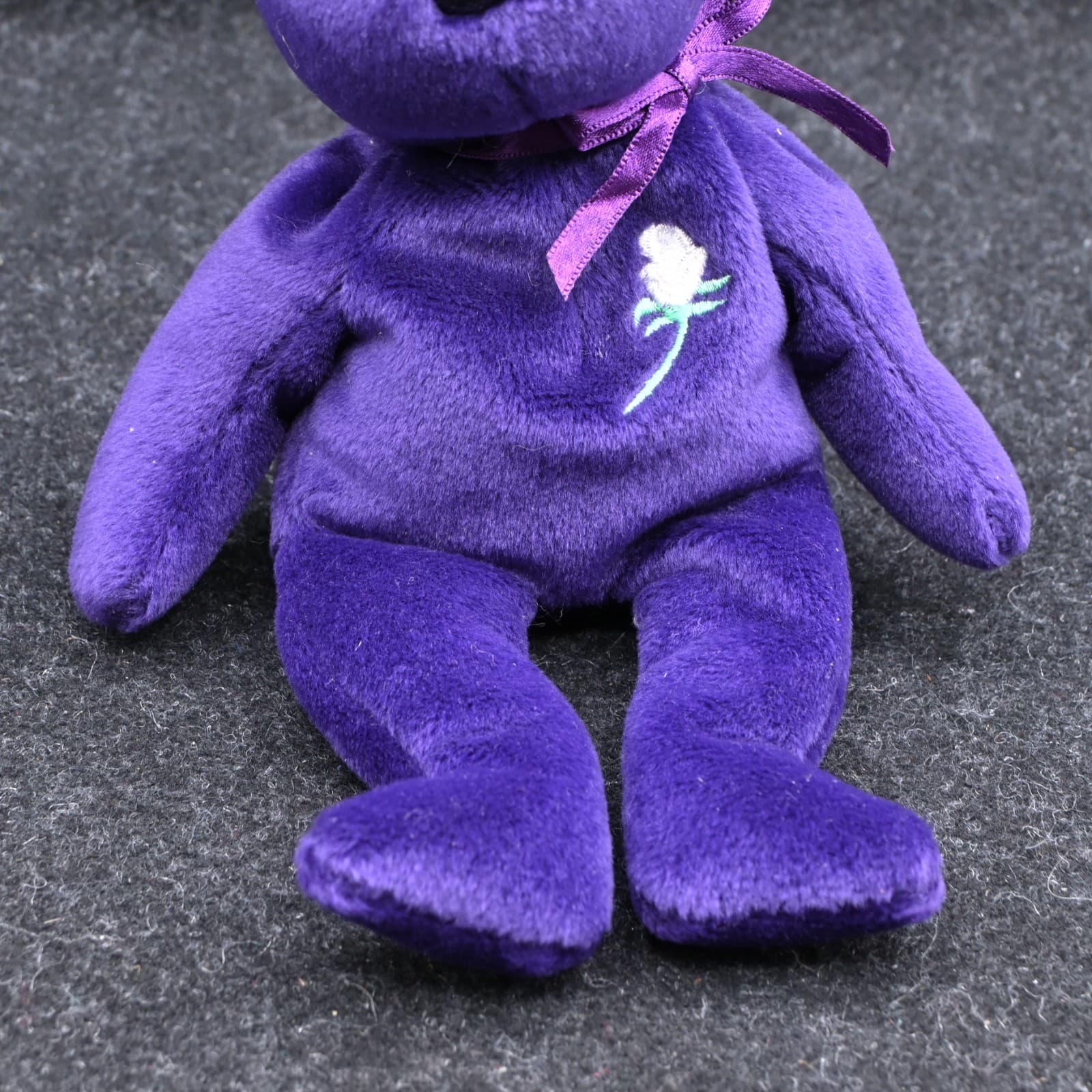 TY Beanie Baby PRINCESS DIANA the Purple Teddy Bear 1997 -RETIRED new MINT tag - Thumbnail 6