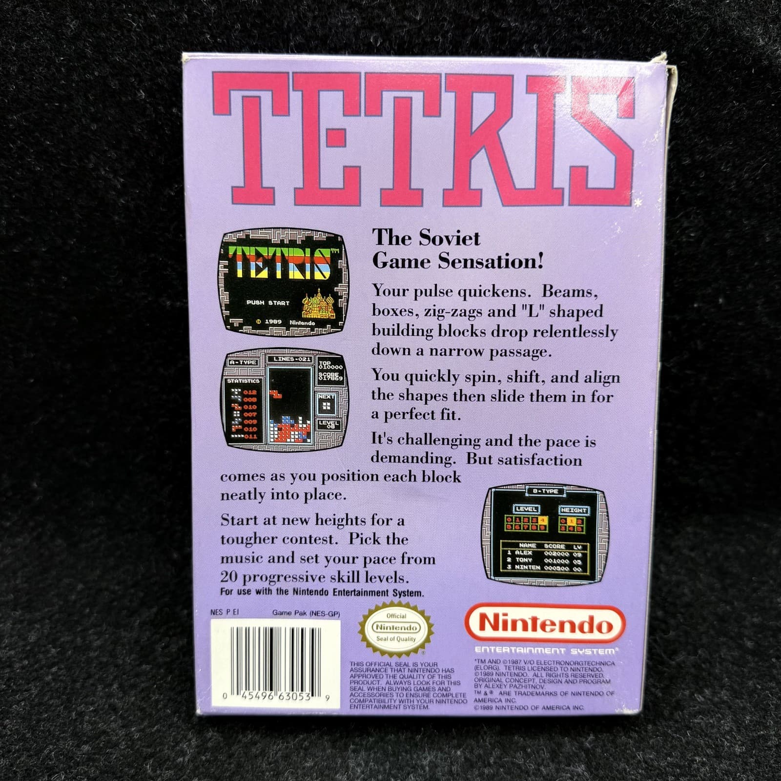 Tetris (Nintendo NES, 1989) Complete CIB Authentic Tested - Thumbnail 8
