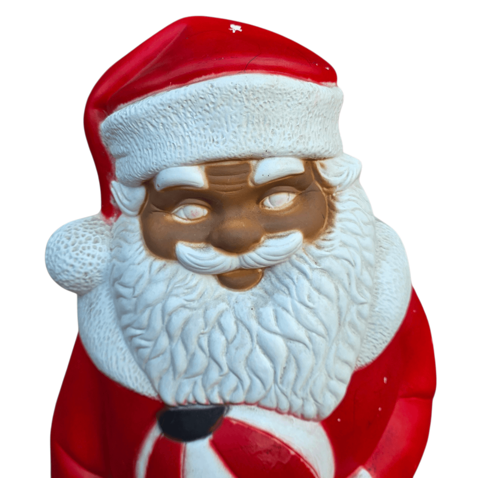 Vintage 2003 37” Blow Mold African American Santa & Polar Bears TPI Plastics Inc - Thumbnail 2
