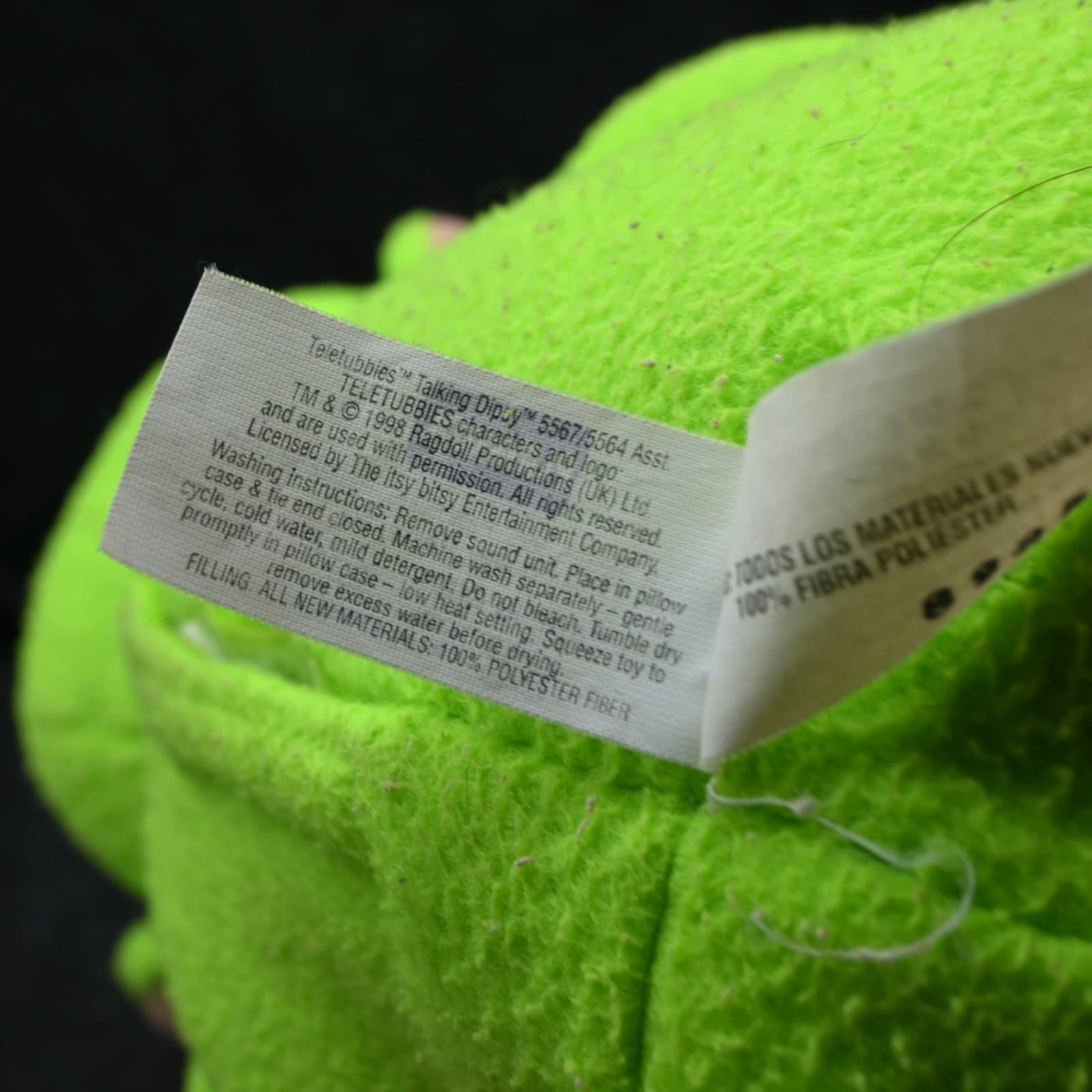 NO VOICE BOX Teletubbies Hasbro Playskool Green Dipsy Talking Plush 17" - Thumbnail 9