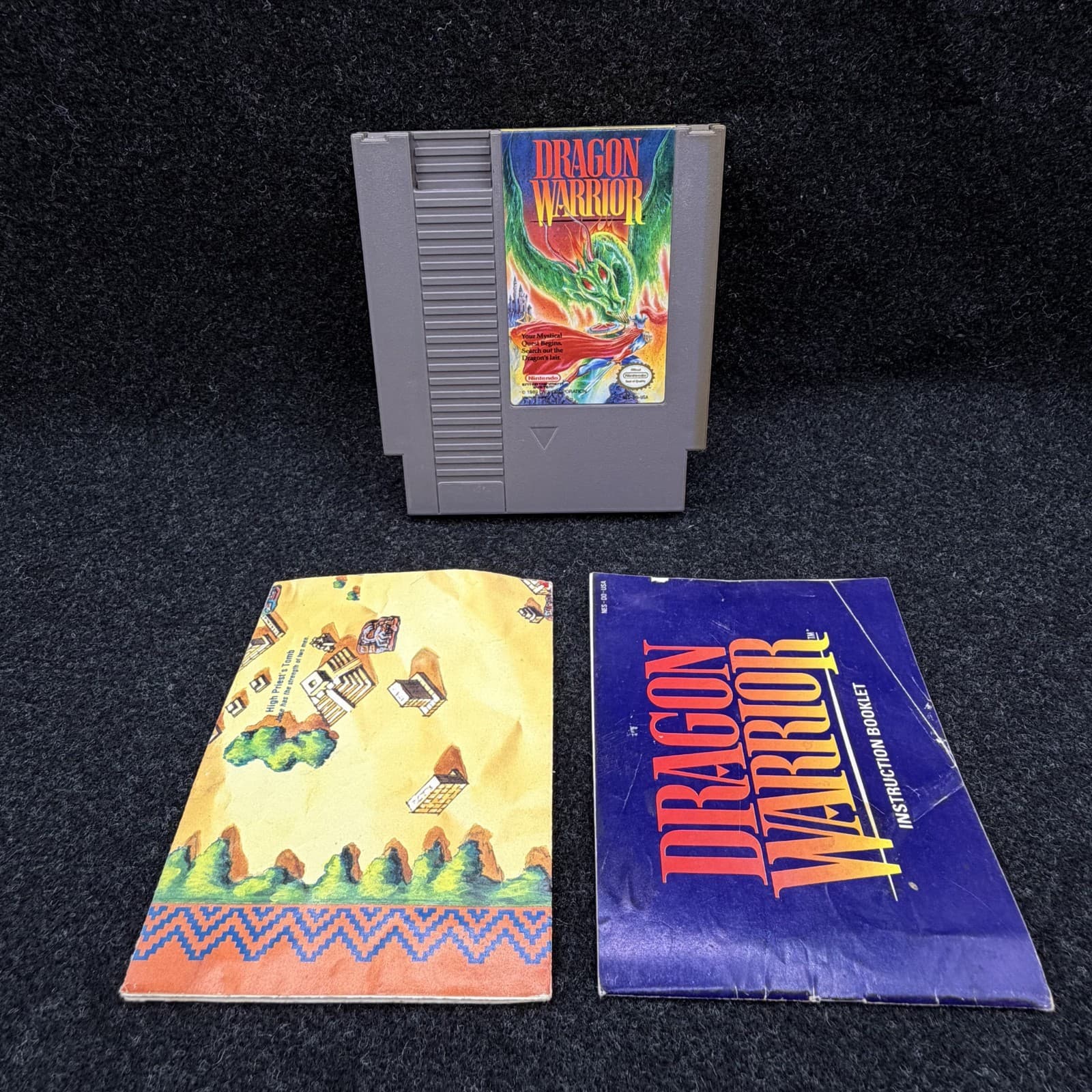 Dragon Warrior w/ Manual (Nes, Nintendo Entertainment System)- TESTED