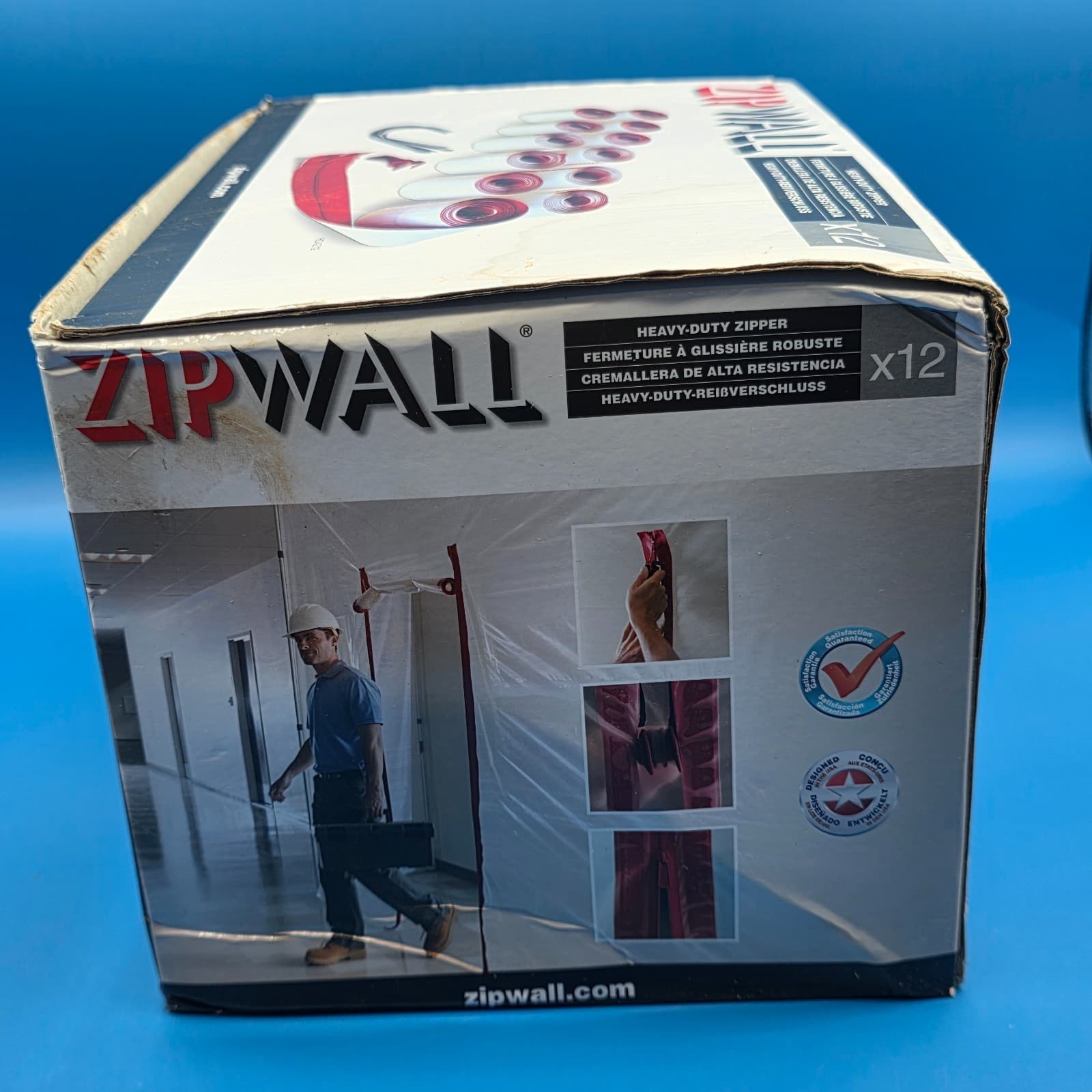 ZipWall 12-Pack 7' Heavy-Duty Zipper for Dust Barriers HDAZ12 NEW - Thumbnail 5