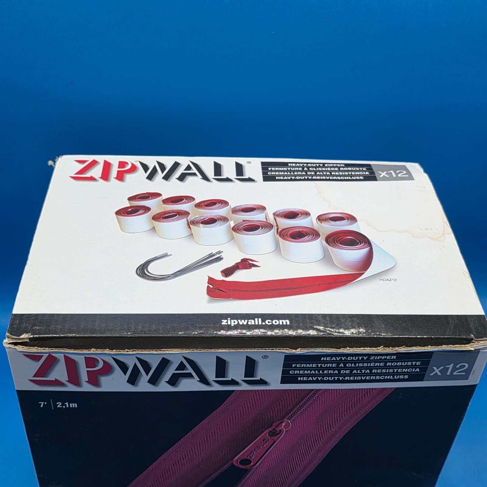 ZipWall 12-Pack 7' Heavy-Duty Zipper for Dust Barriers HDAZ12 NEW - Thumbnail 9