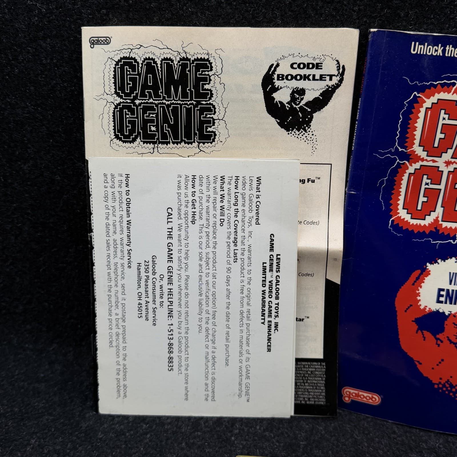 Galoob Game Genie Nintendo NES Game Cartridge Adapter 7356 With Manual Codebook - Thumbnail 3