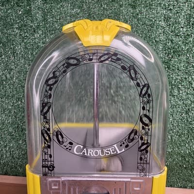 Vintage Classic Carousel Yellow Jukebox Tabletop Counter Candy Gumball Machine - Thumbnail 2