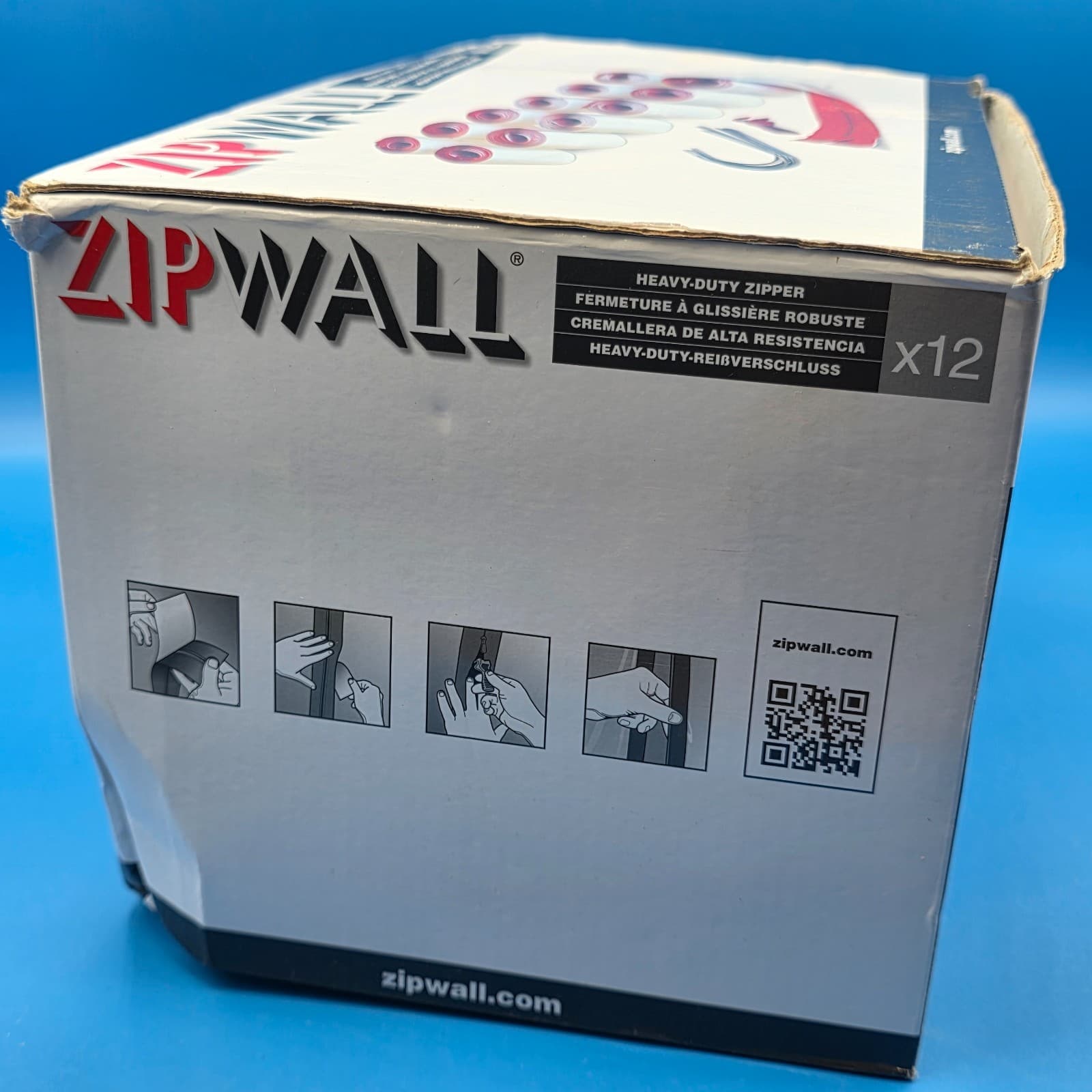 ZipWall 12-Pack 7' Heavy-Duty Zipper for Dust Barriers HDAZ12 NEW - Thumbnail 7