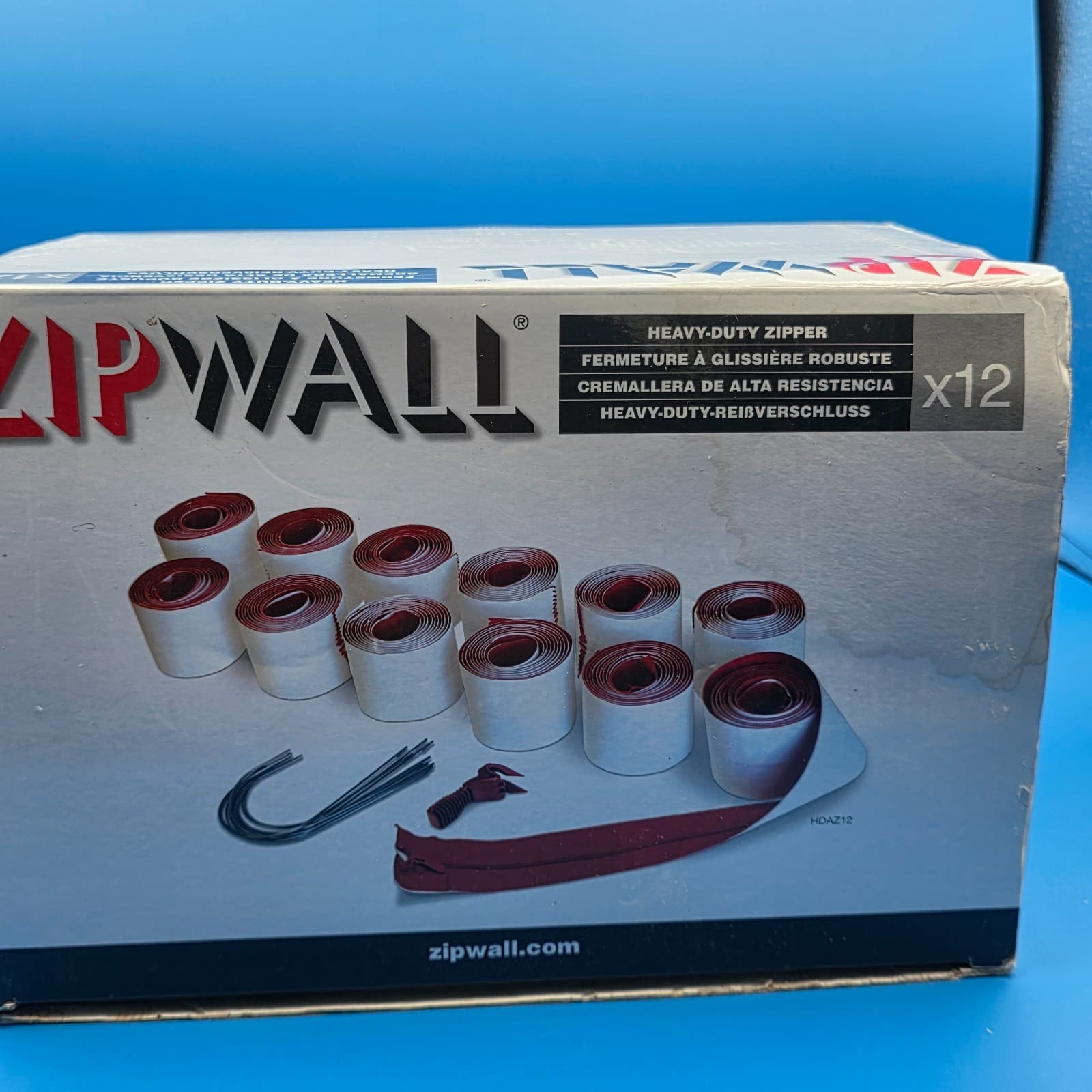 ZipWall 12-Pack 7' Heavy-Duty Zipper for Dust Barriers HDAZ12 NEW - Thumbnail 8