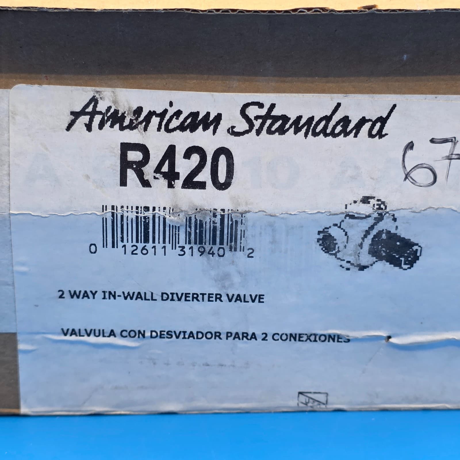 American Standard R420 2-Way In Wall Diverter Valve New In Box - Thumbnail 2