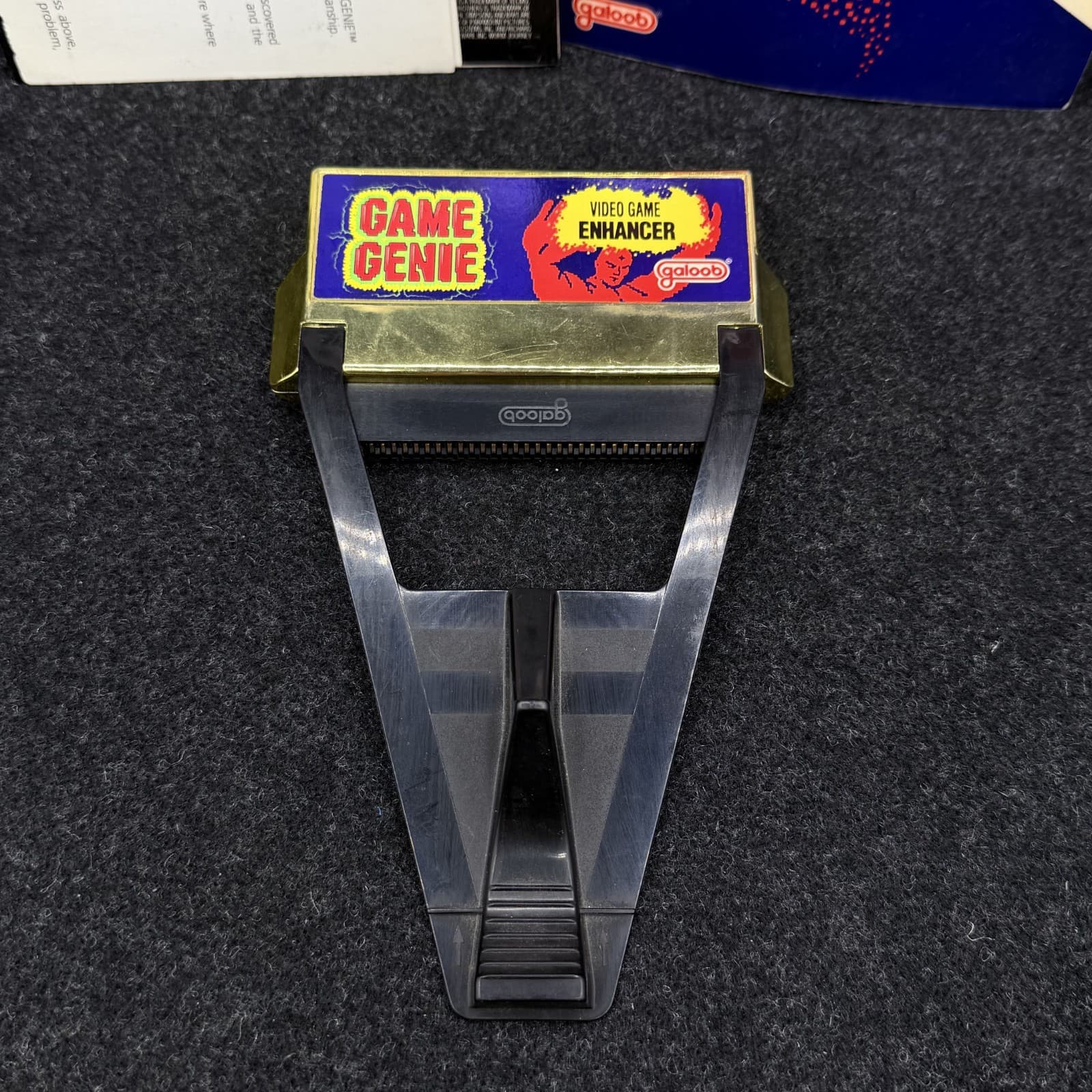 Galoob Game Genie Nintendo NES Game Cartridge Adapter 7356 With Manual Codebook - Thumbnail 2