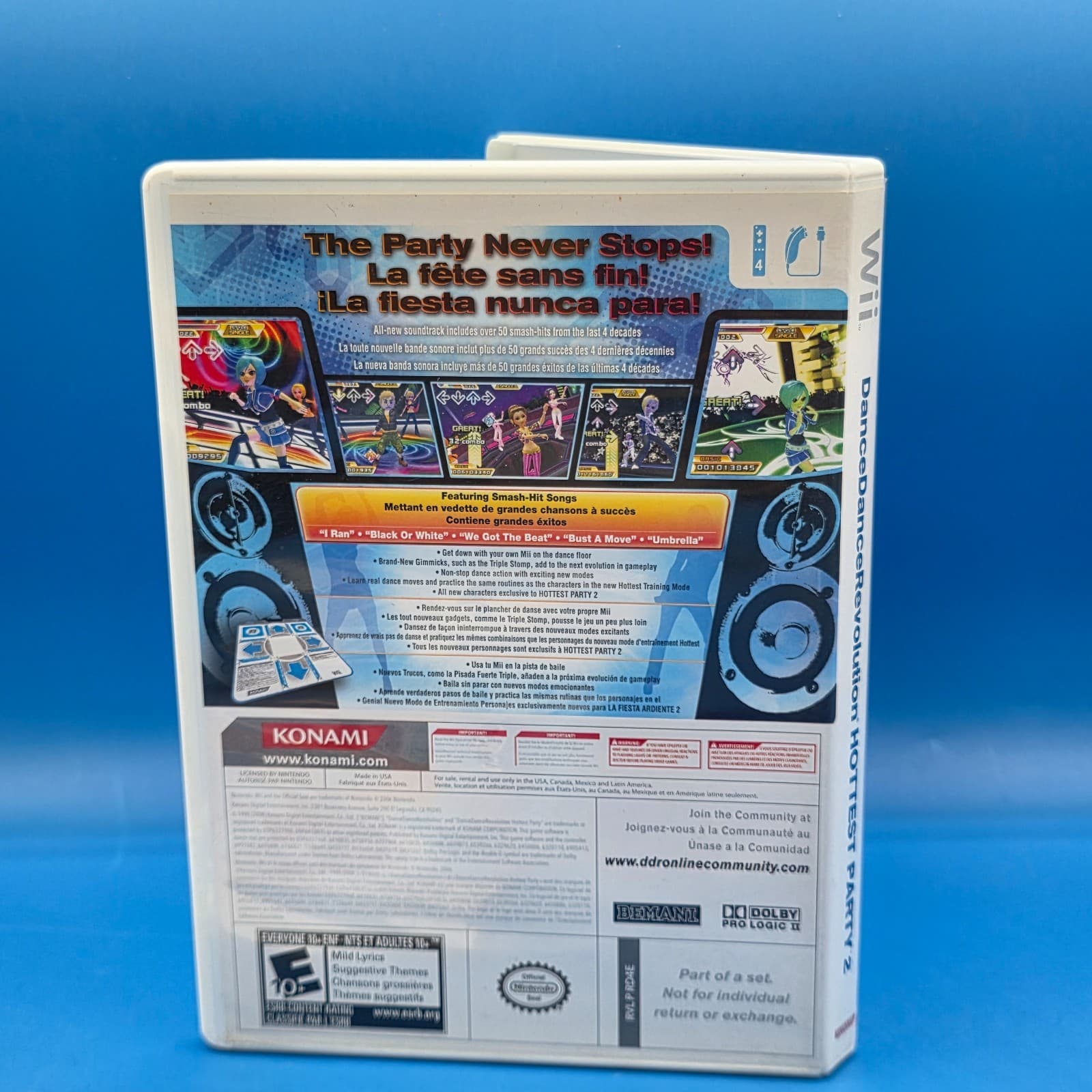 DDR Dance Dance Revolution Hottest Party 2 Nintendo Wii Game Complete CIB Tested - Thumbnail 4