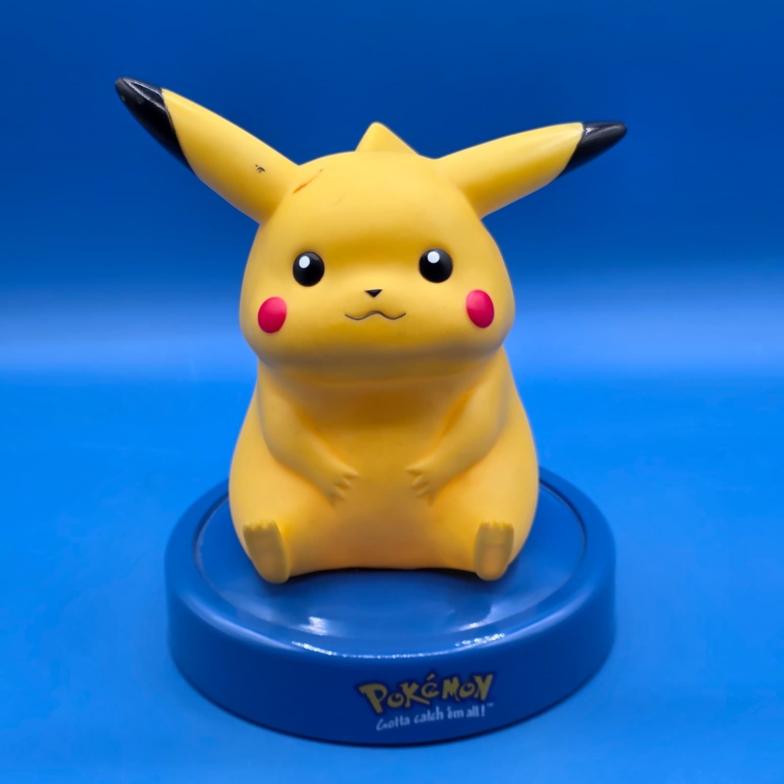 Vintage Pokémon Pikachu Lamp Night Light Chubby Style Blue Base (works) - Thumbnail 6