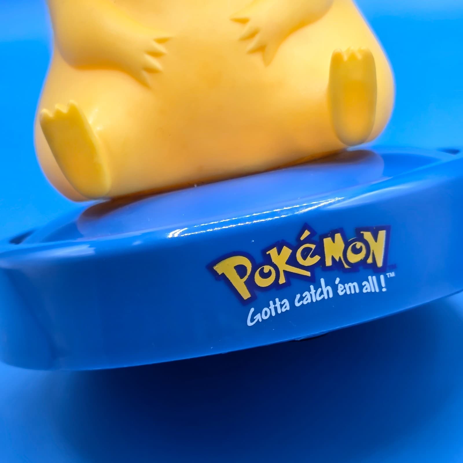 Vintage Pokémon Pikachu Lamp Night Light Chubby Style Blue Base (works) - Thumbnail 2
