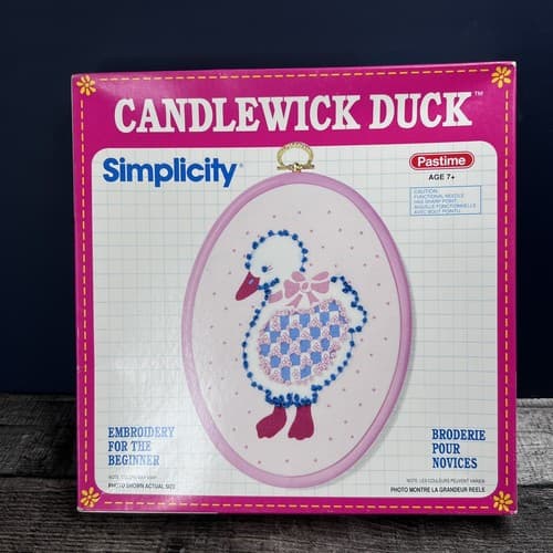 Candlewick Duck Embroidery Kit For Beginners 8909 Simplicity ~ Pastime ~ NEW - Thumbnail 2