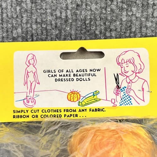 VINTAGE LITTLE MISS SHOPPER DOLL 11” Blonde Blue Eyes White Heels HONG KONG - Thumbnail 5