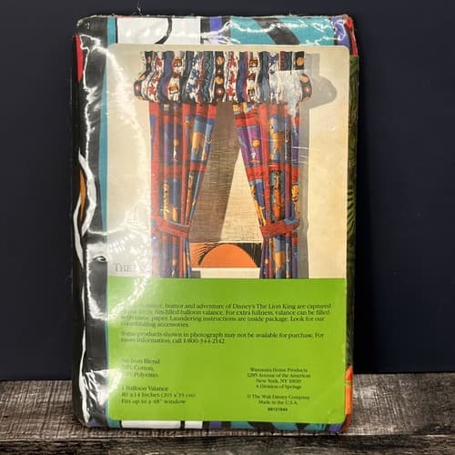 Vintage Disney The Lion King Simba 1 Balloon Window Valance 80 x 14” NEW NOS - Thumbnail 3