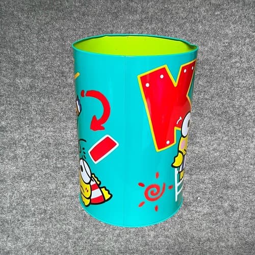 VTG 1994 Sanrio Kero Kero Keroppi Mini Tin Metal Trash Can Bin 11.5” Rare Frog - Thumbnail 4