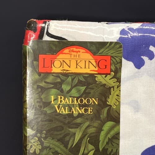 Vintage Disney The Lion King Simba 1 Balloon Window Valance 80 x 14” NEW NOS - Thumbnail 2