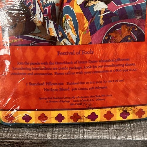 Vintage 90s Disney The Hunchback Of Notre Dame 1 Standard Pillow Case 20" x 30" - Thumbnail 5